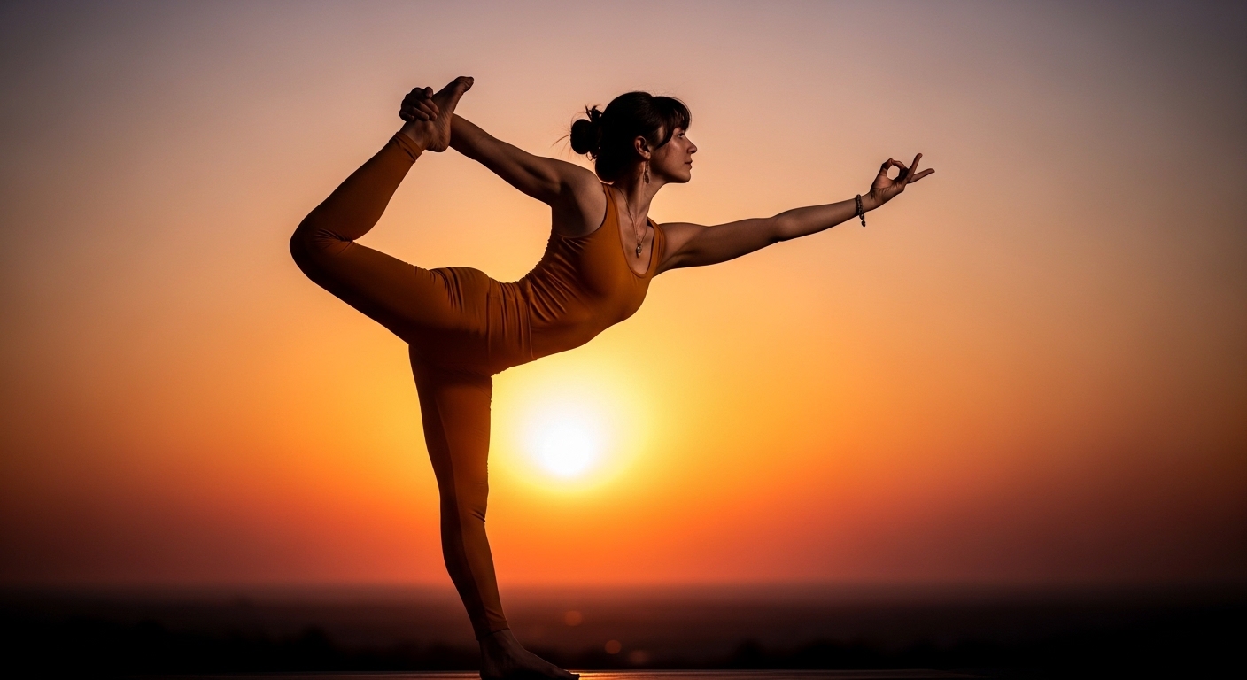 Натараджасана с ремнём — модификация для начинающих