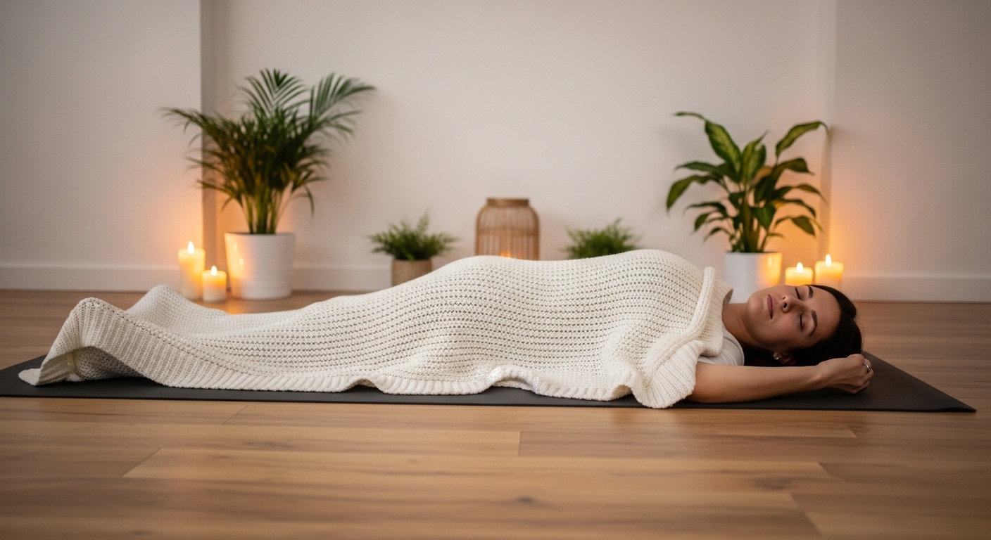 Шавасана с одеялом — восстановление после практики